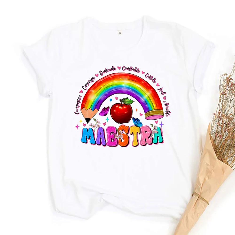 Spanish Teacher Rainbow Printed Shirt Teach Love Inspire Tshirt Teacher Lift Short Sleeve Tee Back To School Gift for Teachers 4XL
Spanish Teacher Rainbow Printed Shirt Teach Love Inspire Tshirt Teacher Lift Short Sleeve Tee Back To School Gift for Teachers 4XL