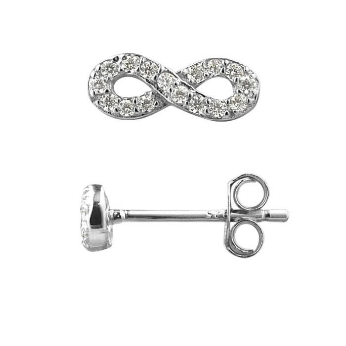 Earrings - LOVA LOLA VAN DER KEEN - Infinity - Solid 925 Sterling Silver - Cubic Zirconia - 1 cm
Earrings - LOVA LOLA VAN DER KEEN - Infinity - Solid 925 Sterling Silver - Cubic Zirconia - 1 cm
