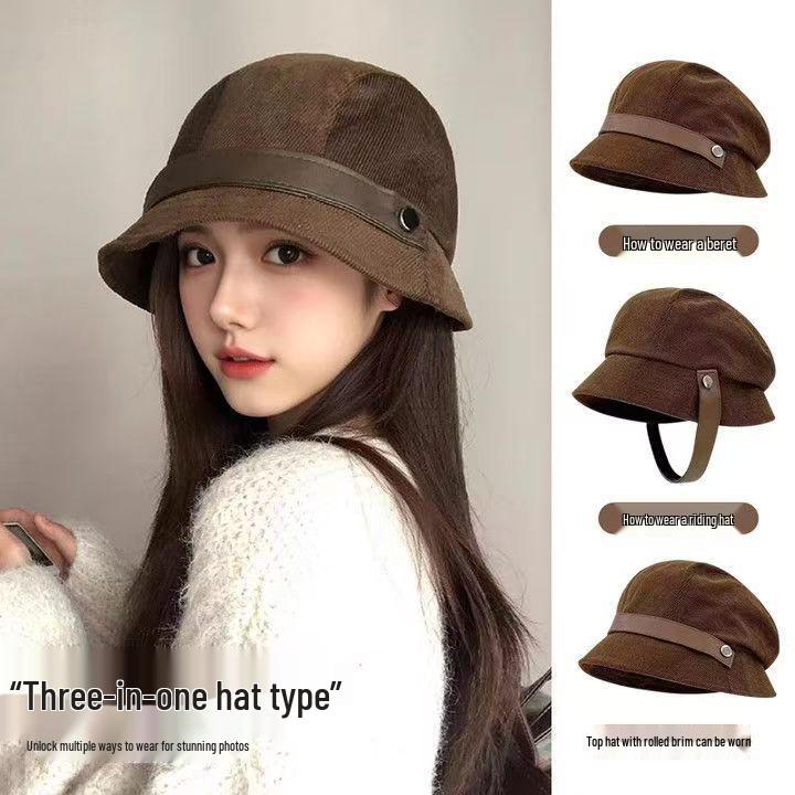 Japanese Style Multi-Wear Corduroy Bucket Hat for Women – Autumn/Winter Retro Face-Slimming Basin Hat коричневий
Japanese Style Multi-Wear Corduroy Bucket Hat for Women – Autumn/Winter Retro Face-Slimming Basin Hat коричневий