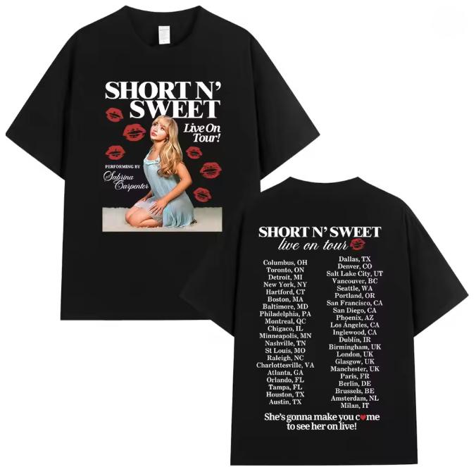 Carpenters Short N Sweet Tour Album Tshirt 2026 Summer Unisexs Womens Luxury Fashion Oversized Tshirt Street Y2K S
Carpenters Short N Sweet Tour Album Tshirt 2026 Summer Unisexs Womens Luxury Fashion Oversized Tshirt Street Y2K S