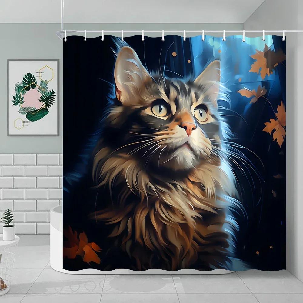 Asian Style Traditional Japanese Ink Painting Shower Curtain Vintage Cat Animal Cartoon Black Cat Silhouette Bathroom Decorative W60H190(CM)-1 Pcs
Asian Style Traditional Japanese Ink Painting Shower Curtain Vintage Cat Animal Cartoon Black Cat Silhouette Bathroom Decorative W60H190(CM)-1 Pcs