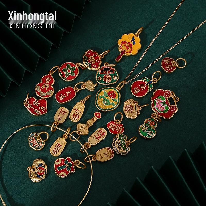 Ancient Gold Cloisonné Ethnic Charm Spacer Beads Pendant for DIY Bracelet Mala Accessories 
Ancient Gold Cloisonné Ethnic Charm Spacer Beads Pendant for DIY Bracelet Mala Accessories