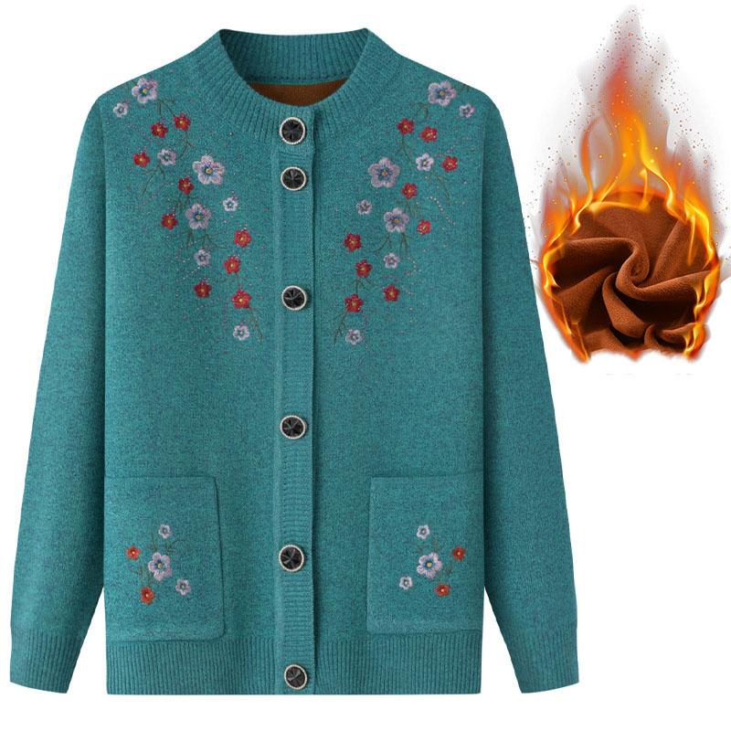 Зимний флисовый утолщенный вязаный свитер для мам с вышивкой, элегантная одежда для пожилых людей XXXXL
Зимний флисовый утолщенный вязаный свитер для мам с вышивкой, элегантная одежда для пожилых людей XXXXL