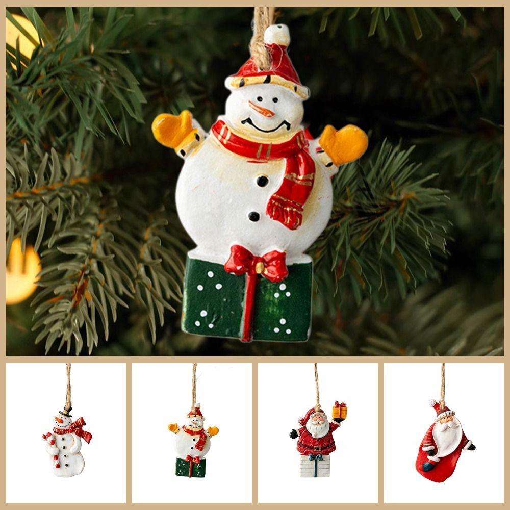 2D Christmas Tree Santa Pendant Resin Xmas Snowman Pendant Christmas Hanging Decoration Christmas 
2D Christmas Tree Santa Pendant Resin Xmas Snowman Pendant Christmas Hanging Decoration Christmas