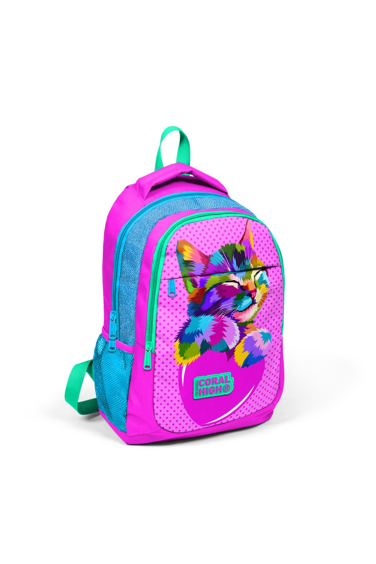Детский школьный рюкзак с тремя отделениями Coral High Kids Pink Blue Glittery Cat Patterned 14387
Детский школьный рюкзак с тремя отделениями Coral High Kids Pink Blue Glittery Cat Patterned 14387
