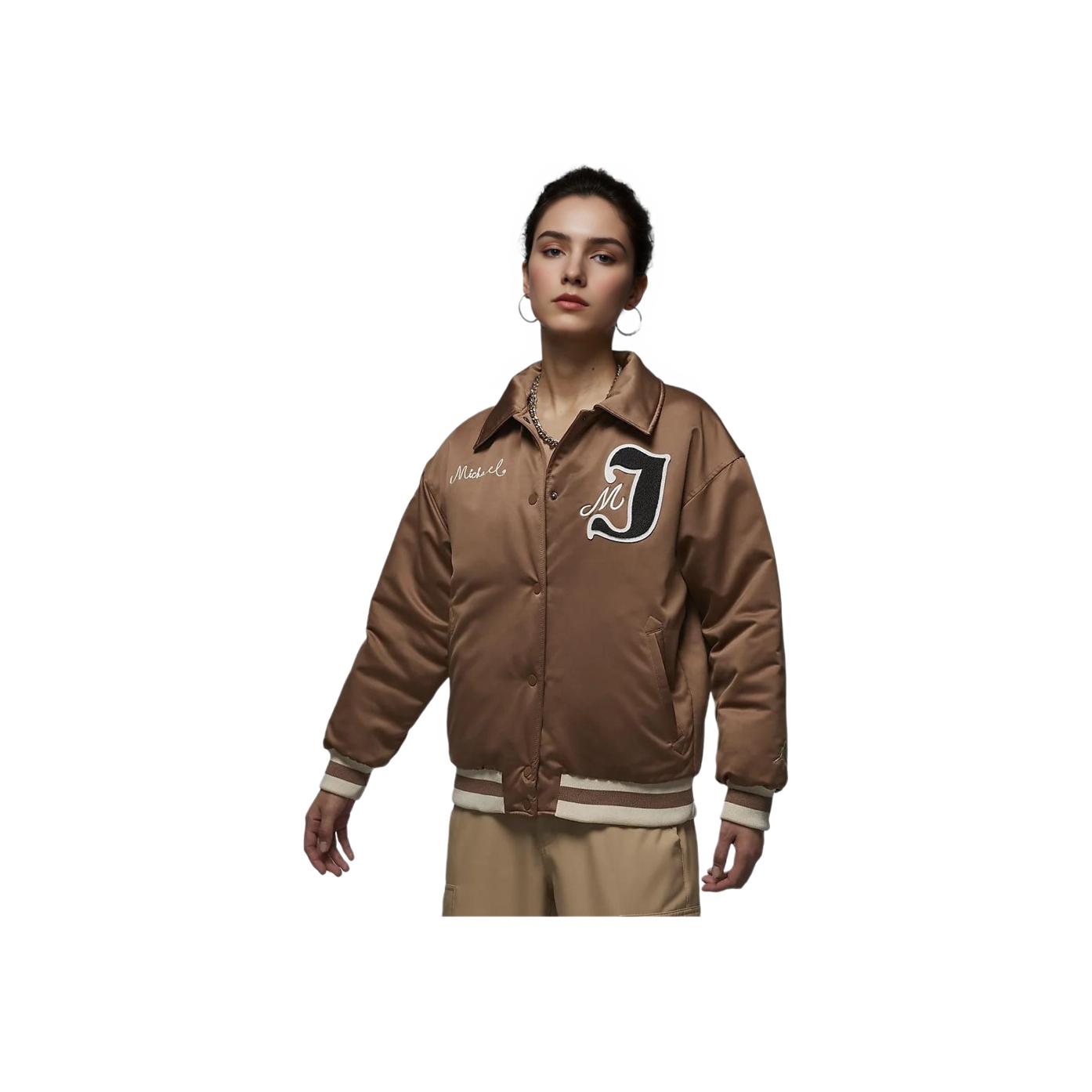 Jordan Women s Satin Varsity Jacket Archaeo Brown FV7138-223 L
Jordan Women s Satin Varsity Jacket Archaeo Brown FV7138-223 L
