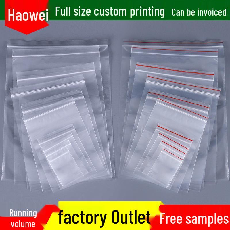 Thickened Food Storage Bags - Transparent PE Self-Sealing with Custom Logo 6 Silk Red Border Thin 5x7 (200 pcs)
Thickened Food Storage Bags - Transparent PE Self-Sealing with Custom Logo 6 Silk Red Border Thin 5x7 (200 pcs)