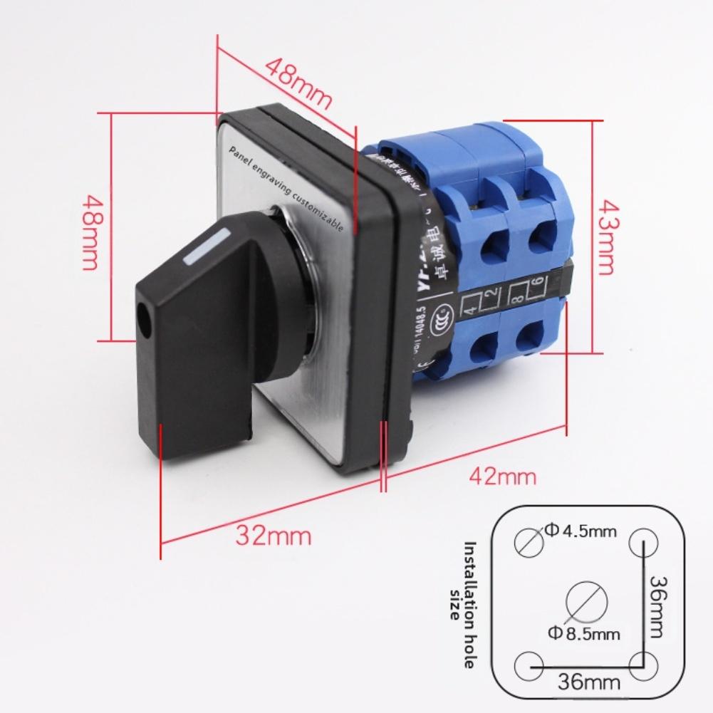 Rotary Cam Selector Changeover Switch 2 Positions 4 Terminals For LW26-20 Motor Control Plastics Black 48*48*30mm China Mainland
Rotary Cam Selector Changeover Switch 2 Positions 4 Terminals For LW26-20 Motor Control Plastics Black 48*48*30mm China Mainland