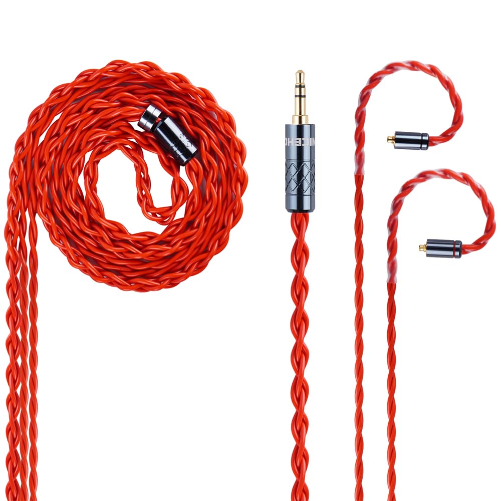 NICEHCK RedLava MMCX Earphone Heat Induction Annealed Annealing Replacement Metal Detachable HiFi Upgrade DIY 3.5mm Cable, High-Purity Copper,
NICEHCK RedLava MMCX Earphone Heat Induction Annealed Annealing Replacement Metal Detachable HiFi Upgrade DIY 3.5mm Cable, High-Purity Copper,