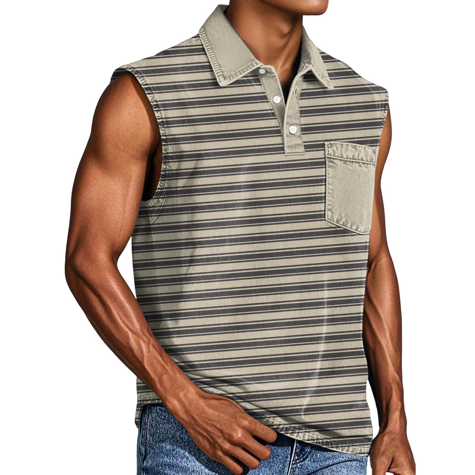 Men Tank Tops Sleeveless Shirts for Men Striped Polo Collar Pullover Men’s Tank Tops with Chest Pocket Men’s Tank Shirts XXXXL хакі
Men Tank Tops Sleeveless Shirts for Men Striped Polo Collar Pullover Men’s Tank Tops with Chest Pocket Men’s Tank Shirts XXXXL хакі
