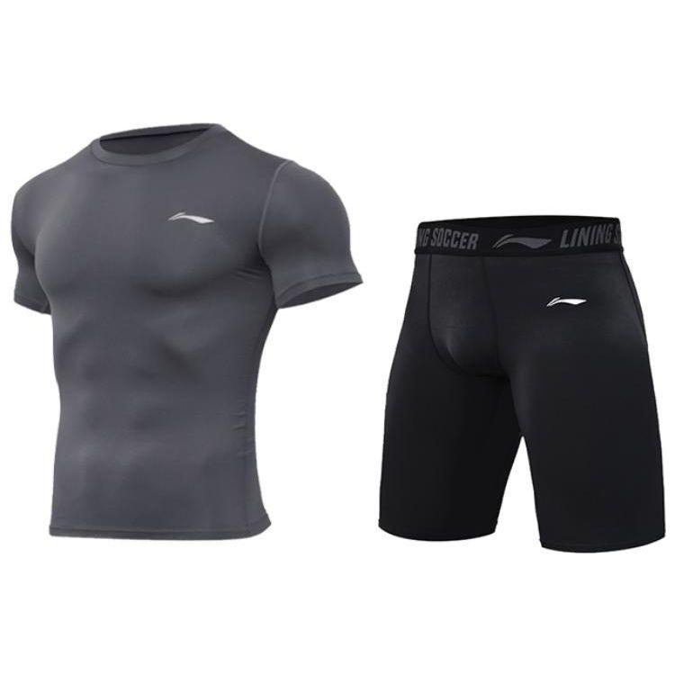 Li Ning Однотонная футболка с круглым вырезом и коротким рукавом и шорты прямого кроя средней посадки Фитнес-костюм Мужская спортивная одежда Серо-черный YUDT059-3+YUST013-1 XXXXL
Li Ning Однотонная футболка с круглым вырезом и коротким рукавом и шорты прямого кроя средней посадки Фитнес-костюм Мужская спортивная одежда Серо-черный YUDT059-3+YUST013-1 XXXXL