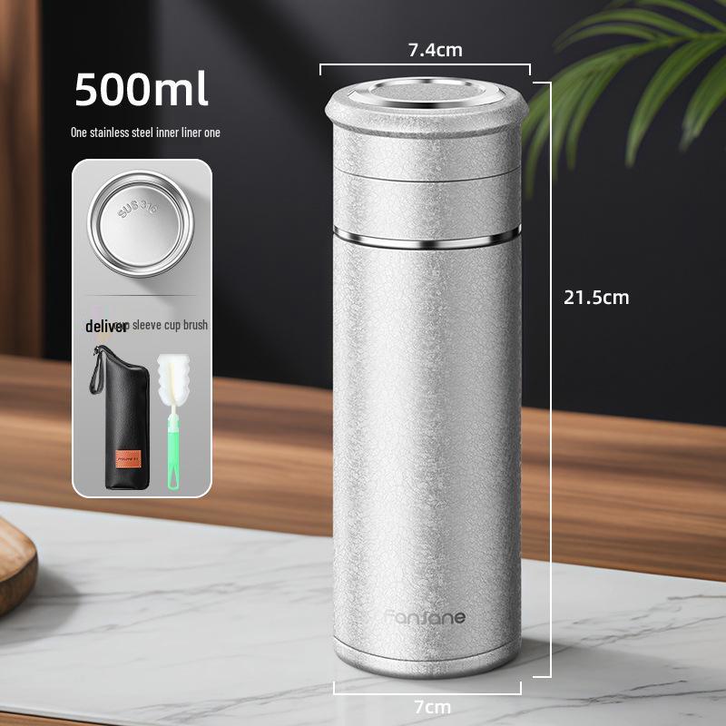 Stainless Steel Thermal Cup with Tea Separator and Portable Lanyard for Men 500ml
Stainless Steel Thermal Cup with Tea Separator and Portable Lanyard for Men 500ml