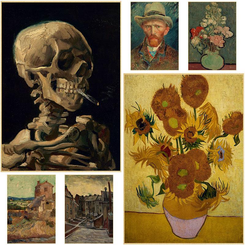 Vintage Van Gogh Oil Painting Works Poster Sunflower Posters Wall Sticker Home Decoration Picture Bar Cafe Room Decor Mural
Vintage Van Gogh Oil Painting Works Poster Sunflower Posters Wall Sticker Home Decoration Picture Bar Cafe Room Decor Mural