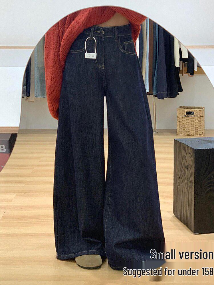 Deep Blue Wide-Leg High-Waisted Jeans for Plus-Size Women - Slimming and Floor-Length Design for Autumn 2XL for 140-160 lbs
Deep Blue Wide-Leg High-Waisted Jeans for Plus-Size Women - Slimming and Floor-Length Design for Autumn 2XL for 140-160 lbs