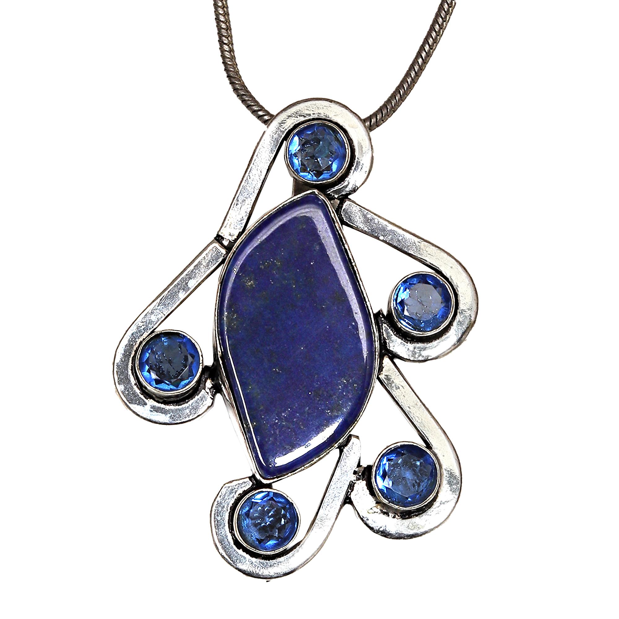 Lapis Lazuli Tanzite Gemstone Mother s Day Silver Jewelry Pendant 2 
Lapis Lazuli Tanzite Gemstone Mother s Day Silver Jewelry Pendant 2