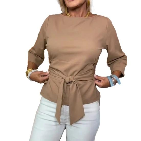 Women Tops Slim Fit Waist Three-Quarter Sleeve Summer Tops Pure Color Round Neck Front Lace-Up Knot Design Shirt Tops XXXL верблюд
Women Tops Slim Fit Waist Three-Quarter Sleeve Summer Tops Pure Color Round Neck Front Lace-Up Knot Design Shirt Tops XXXL верблюд