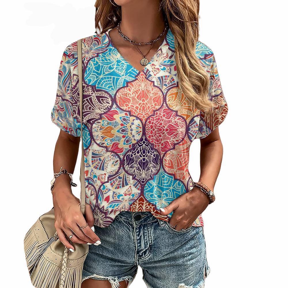 Boho Graphic 3D Print T-Shirts Women s Summer V-Neck Short Sleeve T Shirt Y2K Retro Tees Oversized Harajuku Tops Female Clothing XL
Boho Graphic 3D Print T-Shirts Women s Summer V-Neck Short Sleeve T Shirt Y2K Retro Tees Oversized Harajuku Tops Female Clothing XL