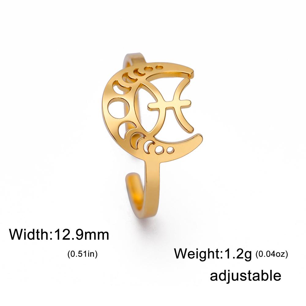 My Shape Constellation Crescent Moon Rings Women Men Aries Leo Stainless Steel 12 Zodiac Sign Adjustable Ring Fashion Jewelry resizable
My Shape Constellation Crescent Moon Rings Women Men Aries Leo Stainless Steel 12 Zodiac Sign Adjustable Ring Fashion Jewelry resizable