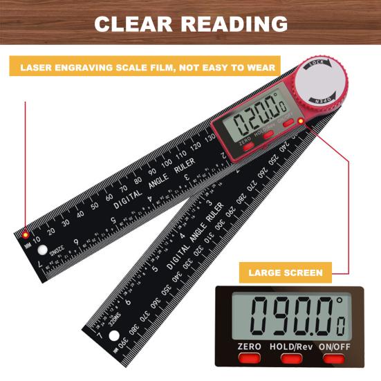 Yousheng Angle Ruler Измерительный инструмент Цифровой дисплей Легко читаемый Высокоточный многоцелевой прецизионный угломер Измерительный инструмент
Yousheng Angle Ruler Измерительный инструмент Цифровой дисплей Легко читаемый Высокоточный многоцелевой прецизионный угломер Измерительный инструмент