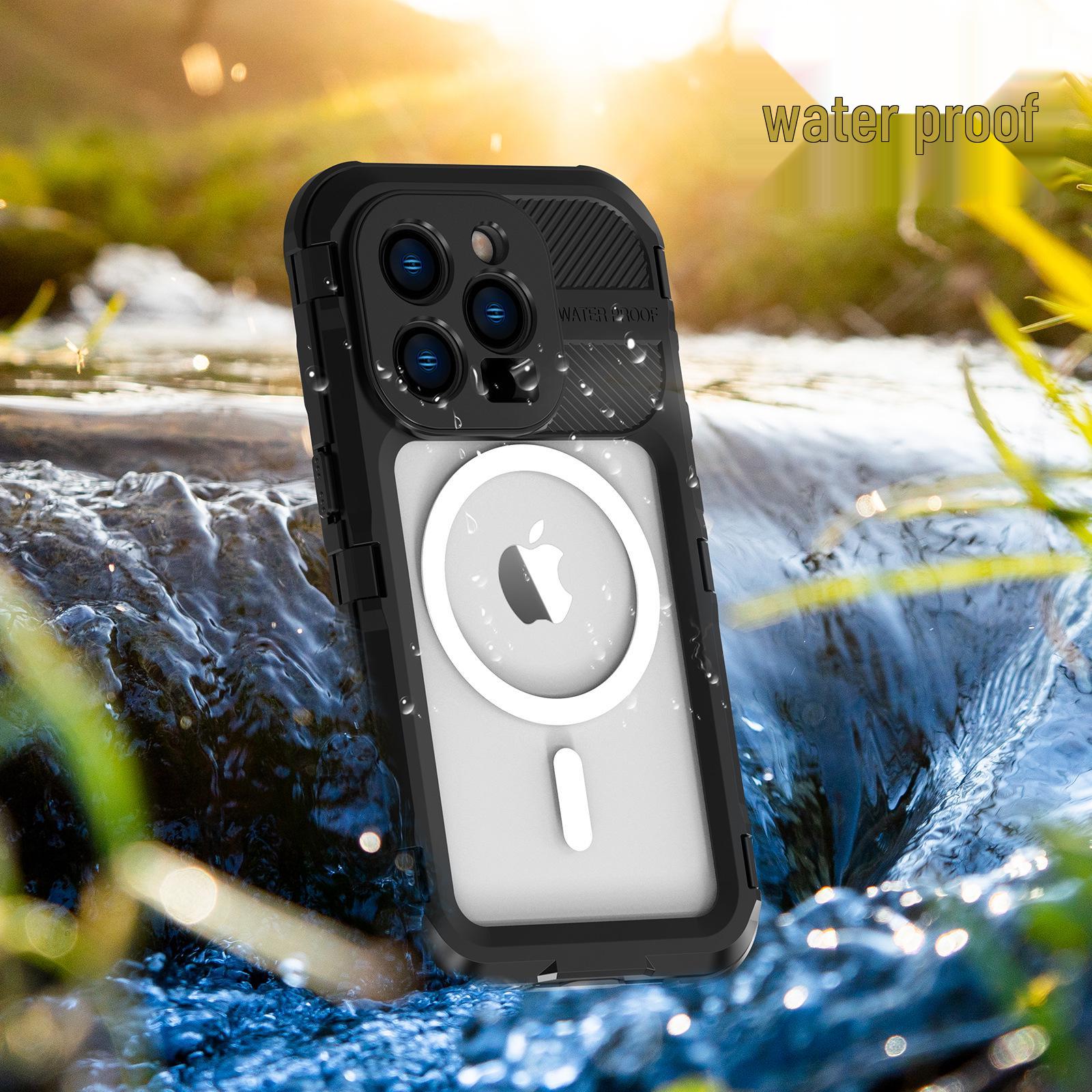 Apple iPhone 14 Pro Max Waterproof Metal Magnetic Case - Outdoor Diving Protection 14 Pro
Apple iPhone 14 Pro Max Waterproof Metal Magnetic Case - Outdoor Diving Protection 14 Pro