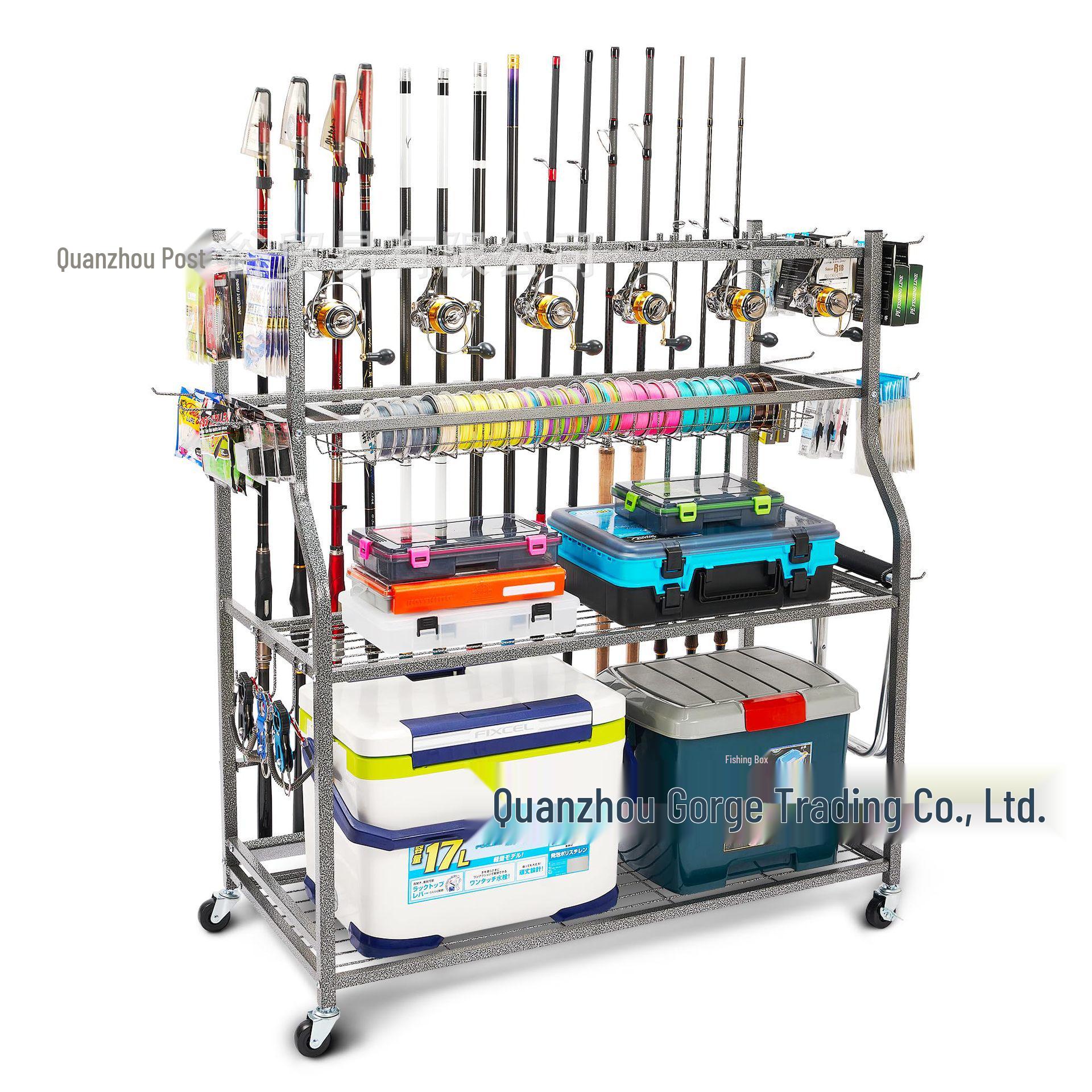Garage Fishing Rod and Tackle Storage: Integrated Holder with Reel 1 Piece сірий колір
Garage Fishing Rod and Tackle Storage: Integrated Holder with Reel 1 Piece сірий колір