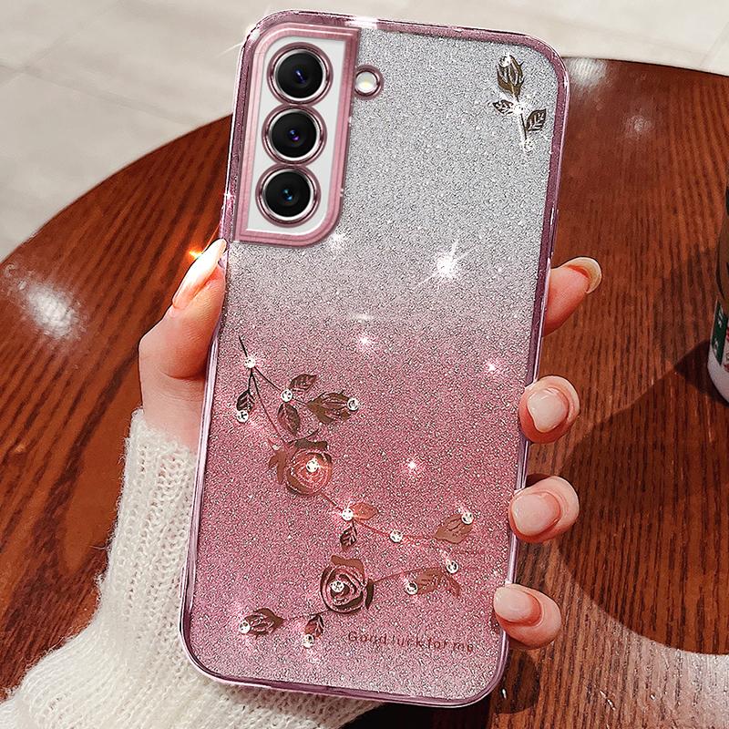KADEM Rhinestone Design Smartphone Case for Samsung Galaxy S22 5G,Anti-Scratch Flower Pattern Decor Glitter Powder Gradient Color TPU Phone Cover Purple
KADEM Rhinestone Design Smartphone Case for Samsung Galaxy S22 5G,Anti-Scratch Flower Pattern Decor Glitter Powder Gradient Color TPU Phone Cover Purple