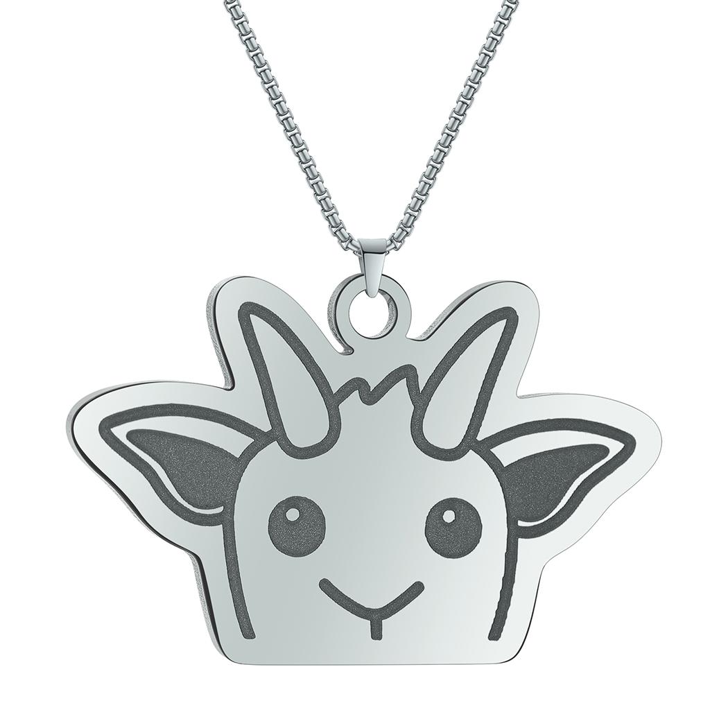Kinitial Stainless Steel Peeking Goat Necklace Hanging Men Chain Animal Pendant Jewelry Goth Accessories
Kinitial Stainless Steel Peeking Goat Necklace Hanging Men Chain Animal Pendant Jewelry Goth Accessories