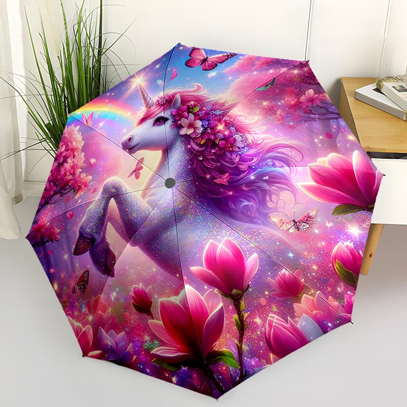 Fantasy Unicorn Folding Umbrella Fashion Auto-Open Design 8 Iron Ribs Plastic Handle Foldable Sunshade Perfect Christmas Gifts
Fantasy Unicorn Folding Umbrella Fashion Auto-Open Design 8 Iron Ribs Plastic Handle Foldable Sunshade Perfect Christmas Gifts
