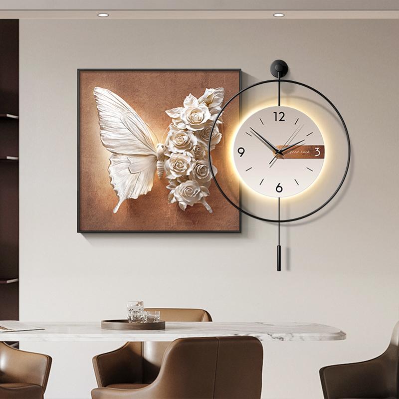Modern Restaurant Decoration Painting Wall Clock Advanced Black And White Butterfly Living Room Clock Large Abstract Wall Watch (as the picture,50X50cm)
Modern Restaurant Decoration Painting Wall Clock Advanced Black And White Butterfly Living Room Clock Large Abstract Wall Watch (as the picture,50X50cm)