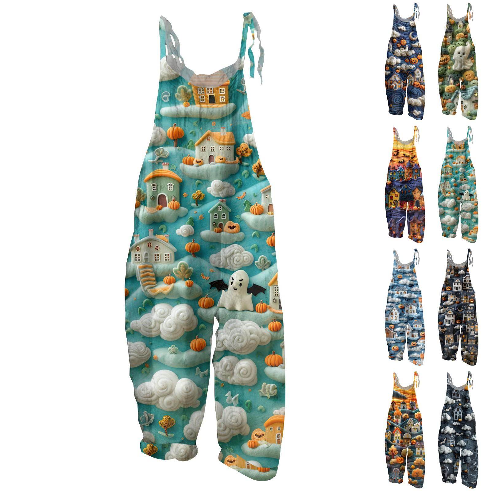 Women s Jumpsuit Cute 3D Halloween Print Casual Loose Vintage Shoulder Strap Cotton Linen
Women s Jumpsuit Cute 3D Halloween Print Casual Loose Vintage Shoulder Strap Cotton Linen