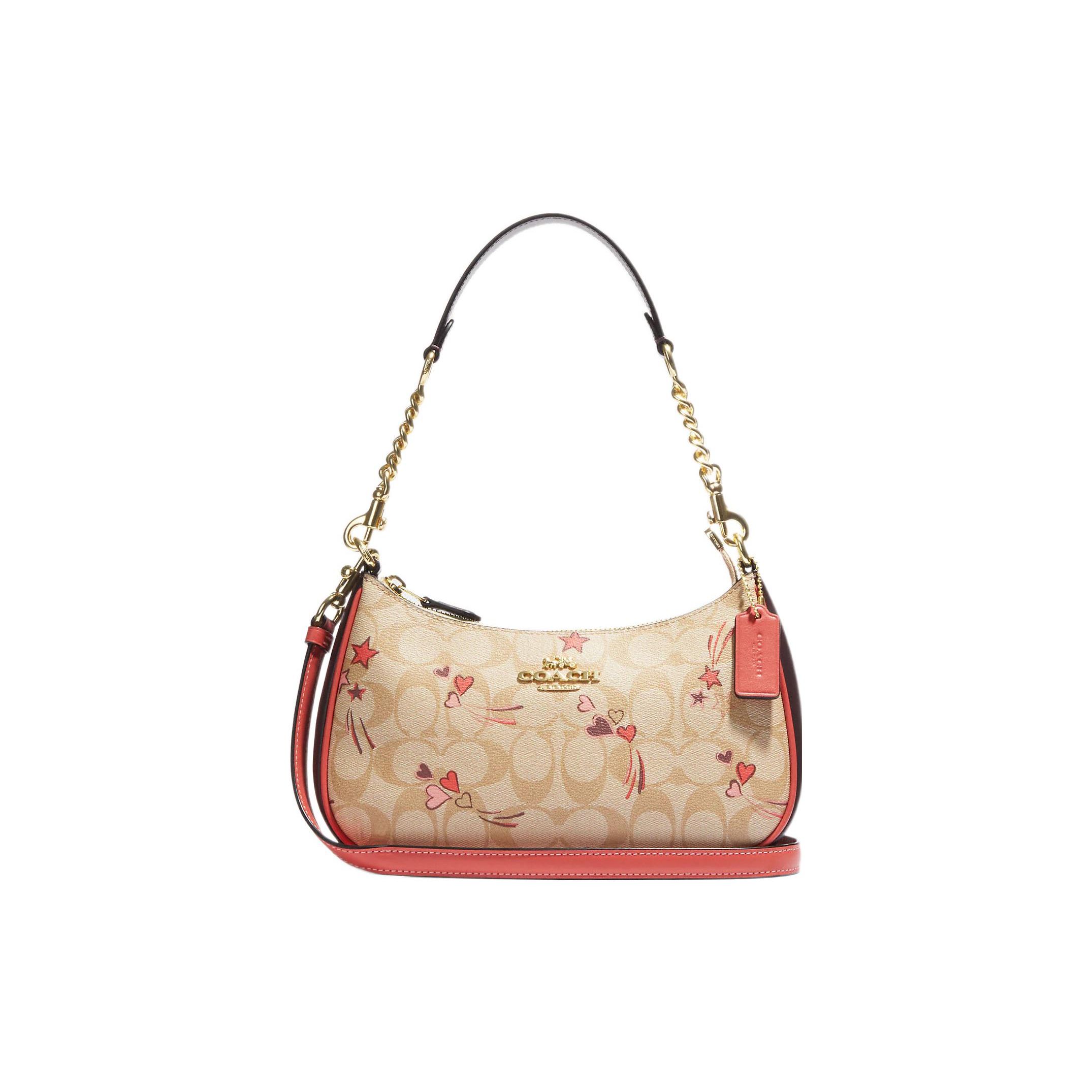 Coach Teri 23 Classic Letter Logo Plaque Zipper Coated Canvas And Leather Half Moon Bag Women Handbags Khaki Pink CJ644-IMOT4 Basic Set (Bag+Dust Bag)
Coach Teri 23 Classic Letter Logo Plaque Zipper Coated Canvas And Leather Half Moon Bag Women Handbags Khaki Pink CJ644-IMOT4 Basic Set (Bag+Dust Bag)
