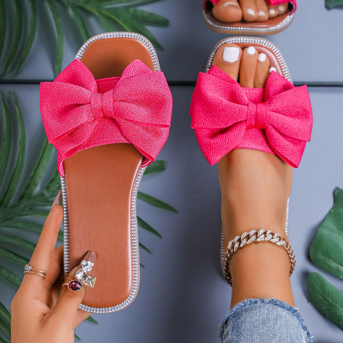 Large size one-word slippers women s bow decoration outer wear 2025 new fashion casual flat bottom cool slippers women 43 рожевий червоний колір
Large size one-word slippers women s bow decoration outer wear 2025 new fashion casual flat bottom cool slippers women 43 рожевий червоний колір