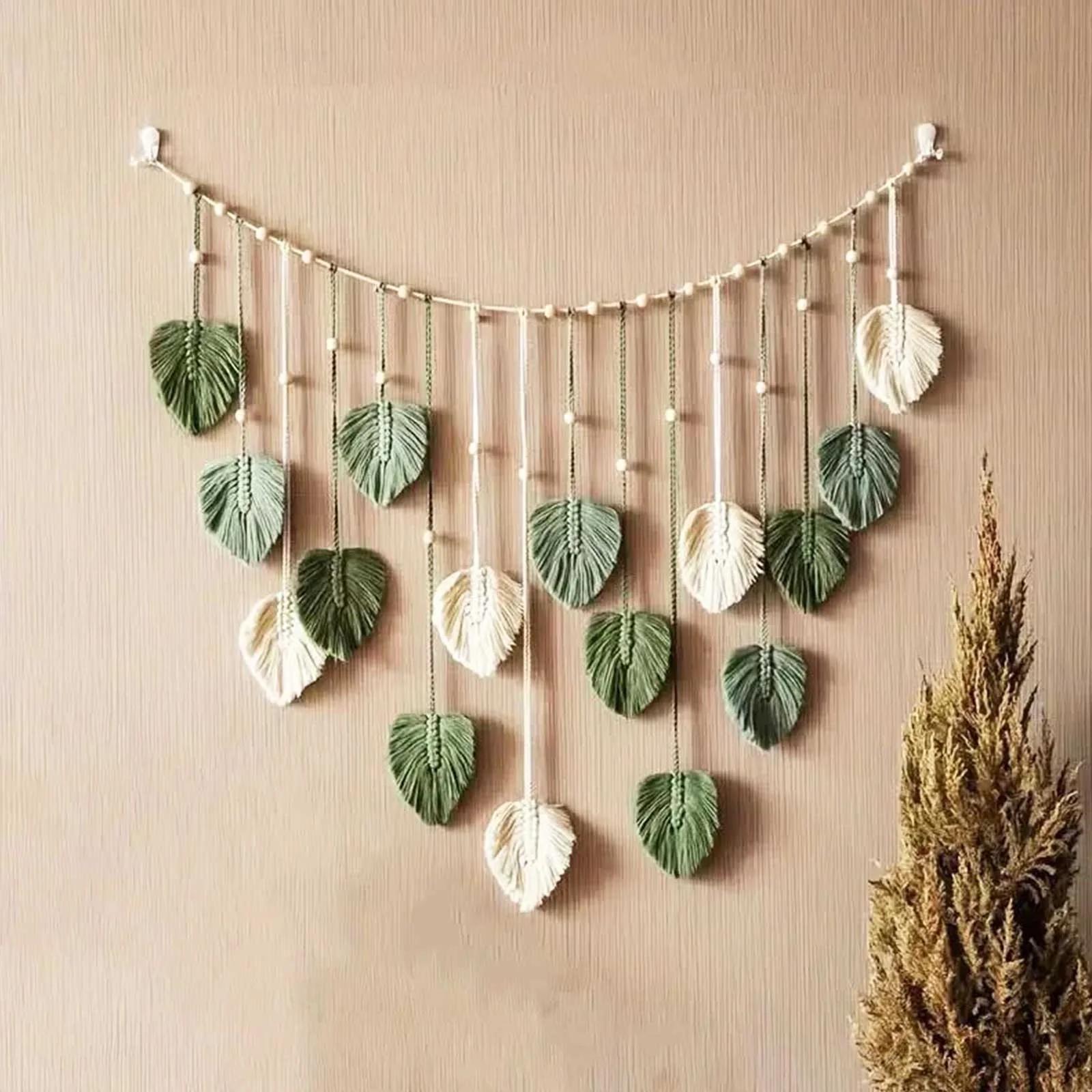 Leaf Shaped Wall Hanging Garland Decorative Macrame Banner for Living Room Bedroom Nursery Party Backdrop Decoration One Size зелений
Leaf Shaped Wall Hanging Garland Decorative Macrame Banner for Living Room Bedroom Nursery Party Backdrop Decoration One Size зелений