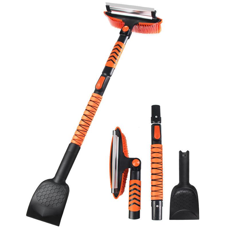 A multi-functional ice scraper with detachable plastic blades, an automotive snow removal tool featuring a silicone brush for effective winter
A multi-functional ice scraper with detachable plastic blades, an automotive snow removal tool featuring a silicone brush for effective winter