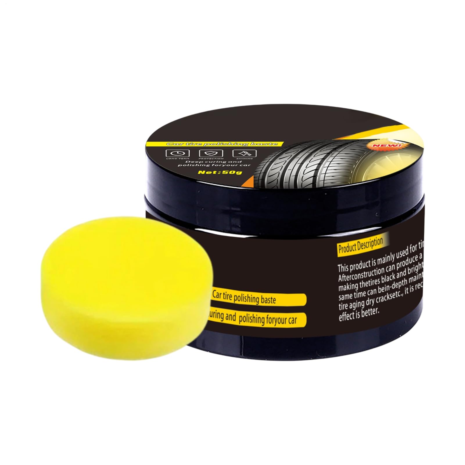 Tire , Wheel - Multifunctional Rim with Sponge - Refurbishment Cream Wheel Maintenance Paste for Automotive Headlights Single attribute
Tire , Wheel - Multifunctional Rim with Sponge - Refurbishment Cream Wheel Maintenance Paste for Automotive Headlights Single attribute