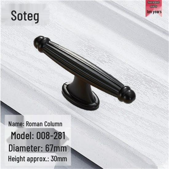 Matte Black European Cabinet & Wardrobe Handle - Aluminum Alloy
Matte Black European Cabinet & Wardrobe Handle - Aluminum Alloy