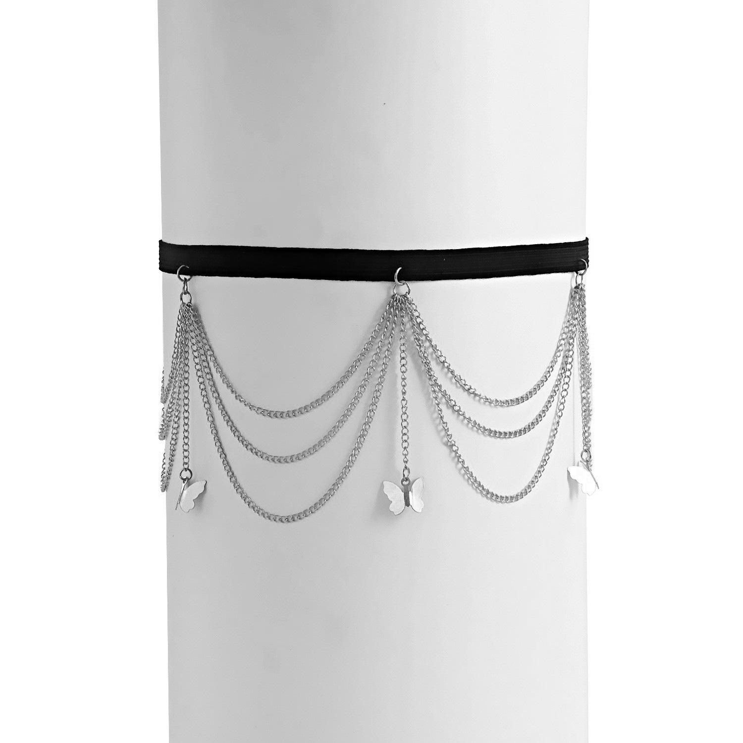 Europe, America, Street Tide Multi-layer Butterfly Tassel Chain Thigh Accessories Women, Summer Casual Sexy Body Chain
Europe, America, Street Tide Multi-layer Butterfly Tassel Chain Thigh Accessories Women, Summer Casual Sexy Body Chain