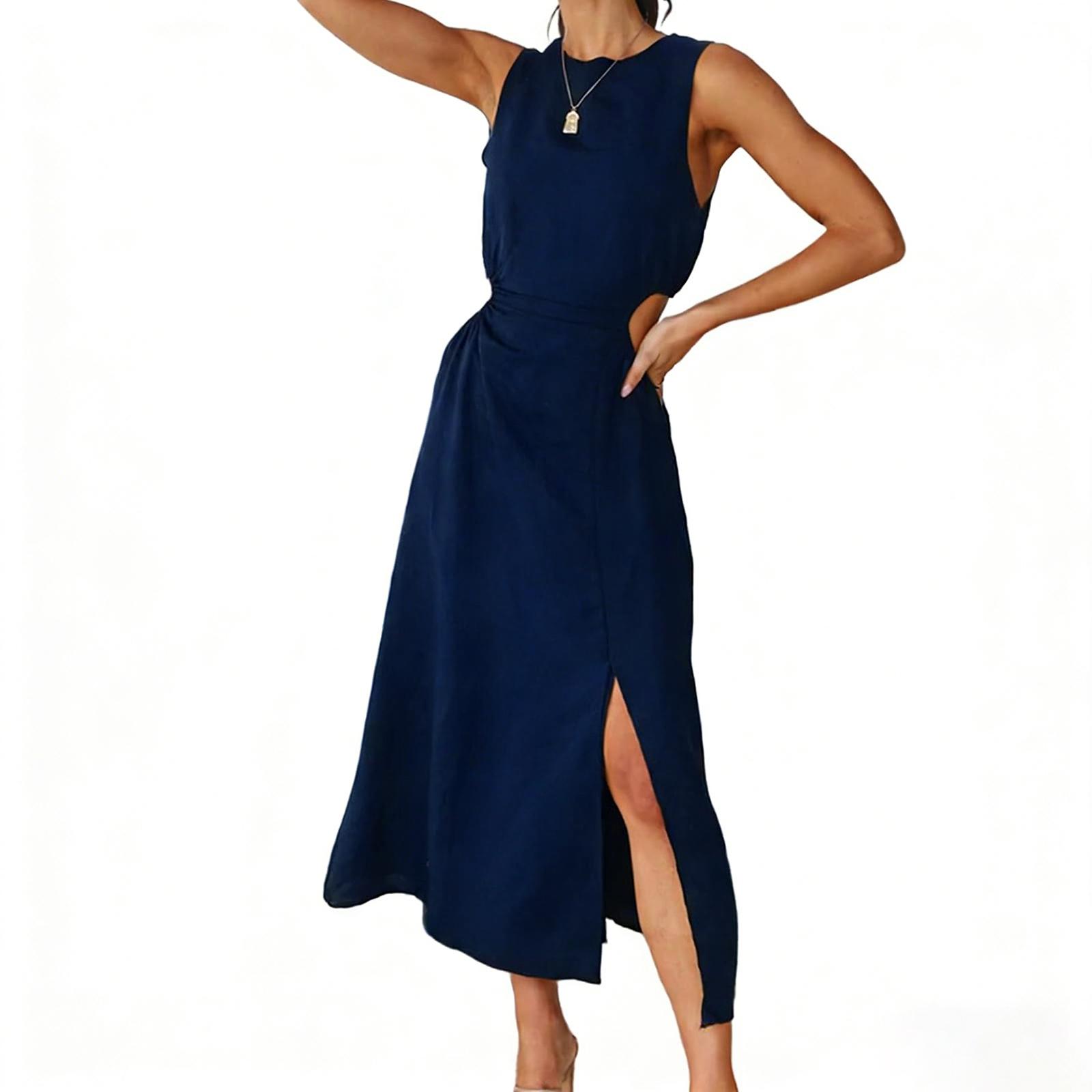 Women s Color Sleeveless Slim Fit Fashionable Long Dress M
Women s Color Sleeveless Slim Fit Fashionable Long Dress M