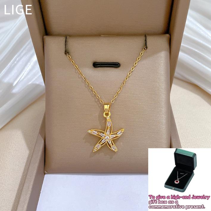 Pentagram full of diamonds light luxury temperament gorgeous full of diamonds necklace female versatile collarbone chain chain
Pentagram full of diamonds light luxury temperament gorgeous full of diamonds necklace female versatile collarbone chain chain