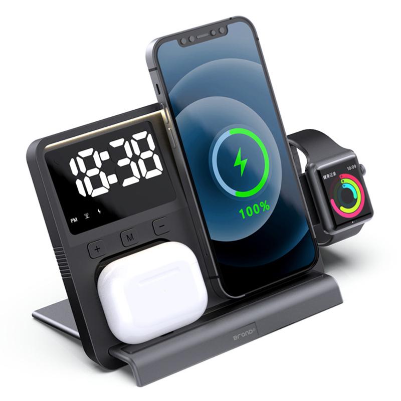 W528 3 in 1 Wireless Charger for Phone/Watch/Earphone Multi-function Phone Charging Holder Clock Night Light A
W528 3 in 1 Wireless Charger for Phone/Watch/Earphone Multi-function Phone Charging Holder Clock Night Light A
