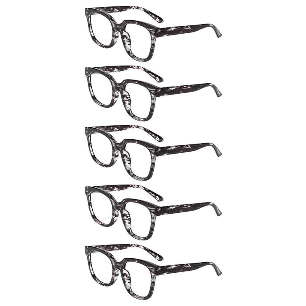 TUREZING 5 Pack New Presbyopia Eyeglasses Flexible Spring Hinge For Men And Women Clear +Lens+es D+iopt+er ++05+10+30+50+60 1.25
TUREZING 5 Pack New Presbyopia Eyeglasses Flexible Spring Hinge For Men And Women Clear +Lens+es D+iopt+er ++05+10+30+50+60 1.25