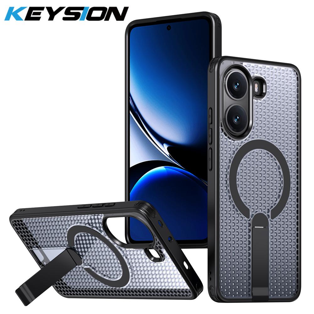 KEYSION Hollow Heat Dissipation Magnetic Case for Xiaomi POCO X7 Pro 5G Cooling Stand Shockproof Phone Cover for Redmi Turbo 4 for POCO X7 Pro чёрный
KEYSION Hollow Heat Dissipation Magnetic Case for Xiaomi POCO X7 Pro 5G Cooling Stand Shockproof Phone Cover for Redmi Turbo 4 for POCO X7 Pro чёрный