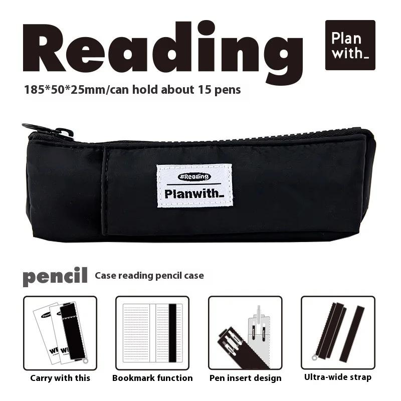 Large-capacity Reading Pen Case Portable Creative Storage Bag New Mini Stationery Pen Case Simplicity Durable Small Pencil Pouch чорний
Large-capacity Reading Pen Case Portable Creative Storage Bag New Mini Stationery Pen Case Simplicity Durable Small Pencil Pouch чорний