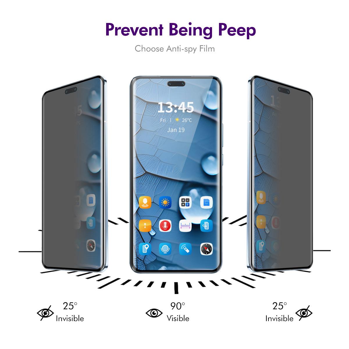 ENKAY HAT PRINCE For Honor 100 Pro 5G/Huawei Enjoy 70X Privacy Screen Protector 3D Curved Tempered Glass Anti-Spy Film Type A
ENKAY HAT PRINCE For Honor 100 Pro 5G/Huawei Enjoy 70X Privacy Screen Protector 3D Curved Tempered Glass Anti-Spy Film Type A