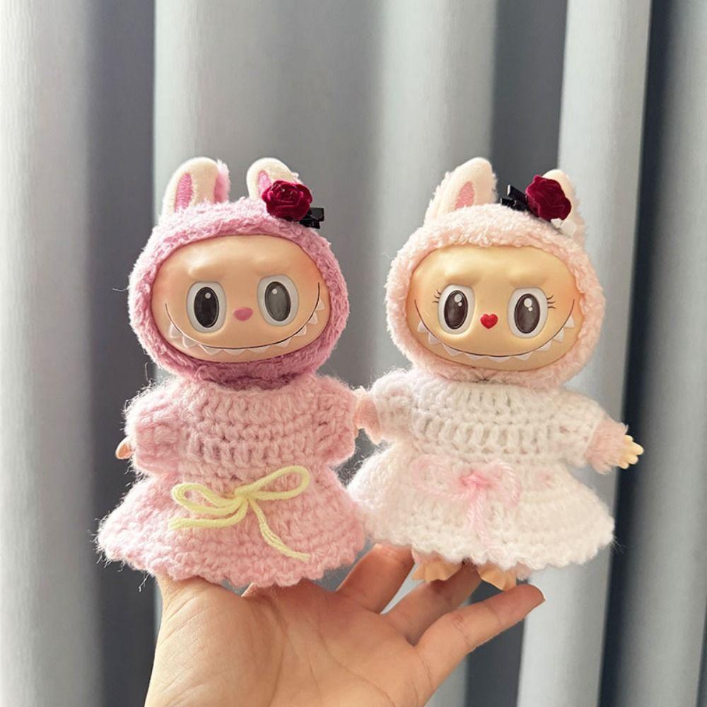 Rose Hairpin Sitting Labubu Time Dress Knitting 17cm Plush Dolls Clothes Children Gift білий
Rose Hairpin Sitting Labubu Time Dress Knitting 17cm Plush Dolls Clothes Children Gift білий