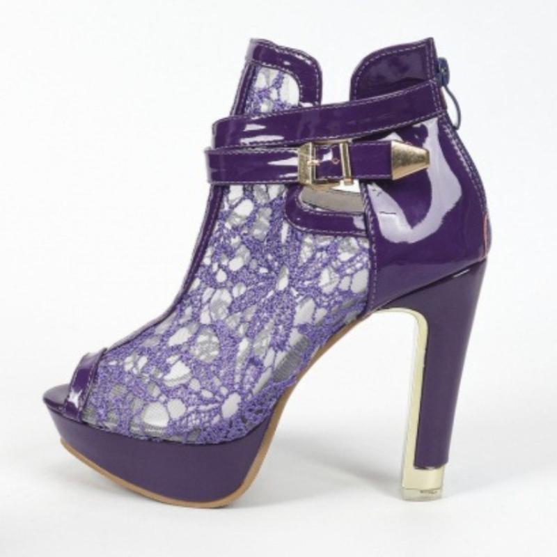 Sexy Lace Open Toe Ankle Boots Women High Quality Patent Leather Buckle Zip Designer Summer Boots Fashion Party Pole Dance Shoes 42 фіолетовий
Sexy Lace Open Toe Ankle Boots Women High Quality Patent Leather Buckle Zip Designer Summer Boots Fashion Party Pole Dance Shoes 42 фіолетовий