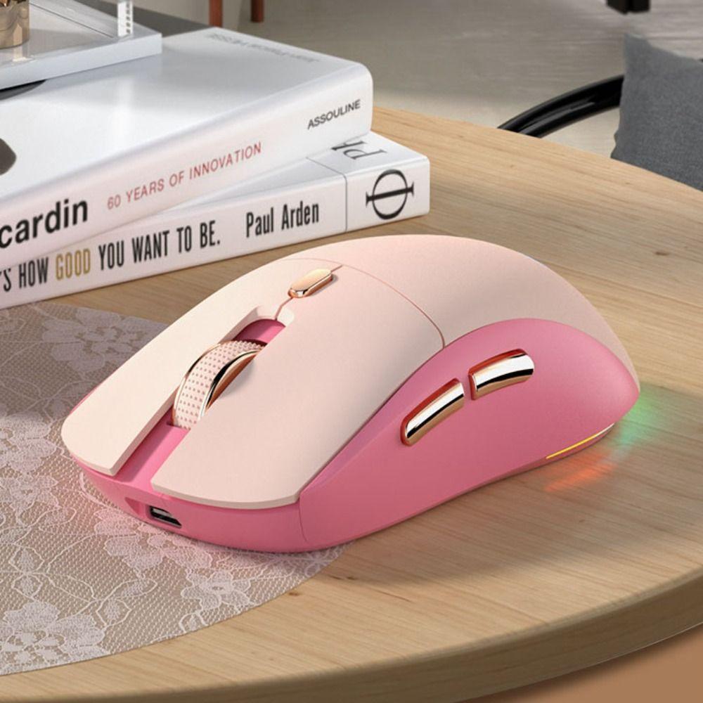 ABS Bluetooth 2.4GHz Wireless Mouse Bluetooth-compatible Recharge Mouse Pad Computer PC Laptop pink-with taillights
ABS Bluetooth 2.4GHz Wireless Mouse Bluetooth-compatible Recharge Mouse Pad Computer PC Laptop pink-with taillights