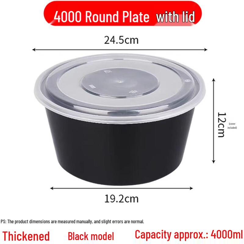 Yipan Disposable 500ml Round Black Food Containers (30-Pack)
Yipan Disposable 500ml Round Black Food Containers (30-Pack)