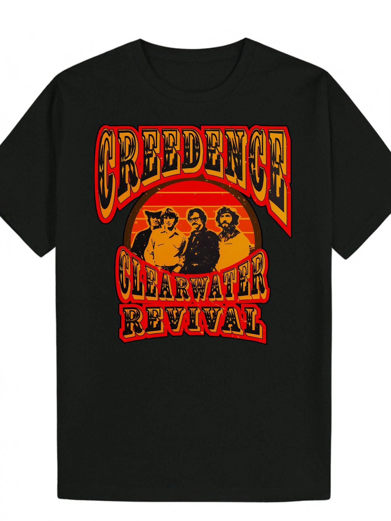 Summer Casual Crew Neck T-shirt - Creedence Clearwater Revival Graphic Print L
Summer Casual Crew Neck T-shirt - Creedence Clearwater Revival Graphic Print L