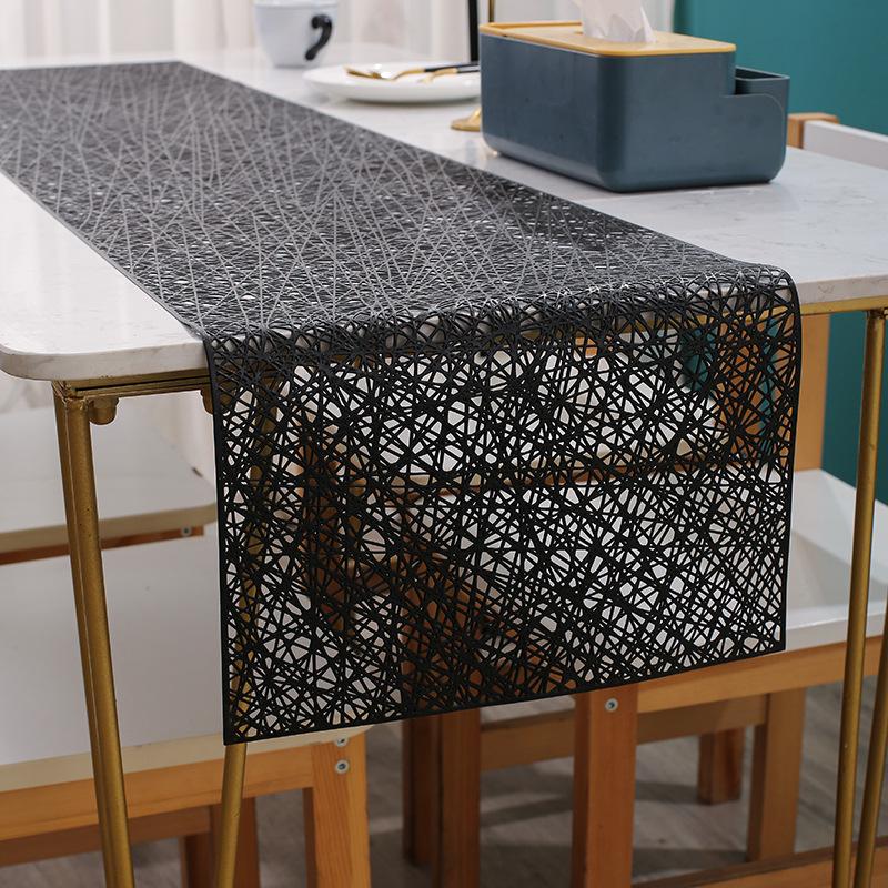 33x150cm PVC Hollow Textured Table Runner Wedding Party Decoration Tablecloth Modern Minimalist Anti Slip and Heat-insulating Western Style Placemat 150*33CM
33x150cm PVC Hollow Textured Table Runner Wedding Party Decoration Tablecloth Modern Minimalist Anti Slip and Heat-insulating Western Style Placemat 150*33CM